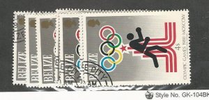 Belize, Postage Stamp, #451-457 Used, 1979 Olympics