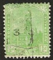 South Australia 114, used, small thin, long repaired tear. 1899.  (A940)