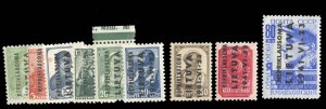 German WWII Occupation, Lithuania #Mi. 1-9 Cat€220, 1941 2k-80k, complete s...