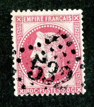 1281 WX France 1863 Scott# 36 used ( Offers welcome )