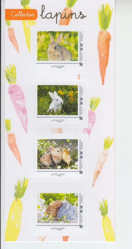 2019 France Rabbits MS4   SA (Scott NA) MNH