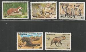 BOTSWANA  182-186  MINT HINGED, ENDANGERED WILDLIFE