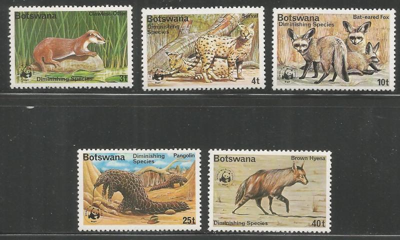 BOTSWANA  182-186  MINT HINGED, ENDANGERED WILDLIFE