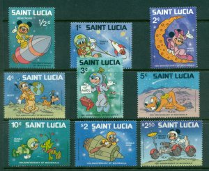 St Lucia 1980 Walt Disney, IYC, Space Scenes MUH