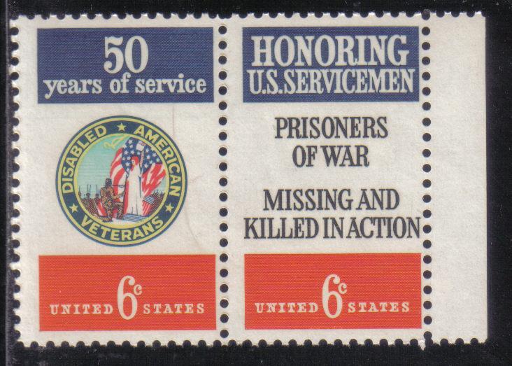 1422a - .06 Disabled American Veterans pair mnh f-vf.