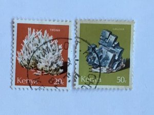 Kenya – 1977 – Pair of “Mineral” Stamps – SC# 99 & 102 - Used