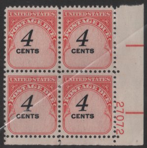 J92 4c Postage Due 27072 LR