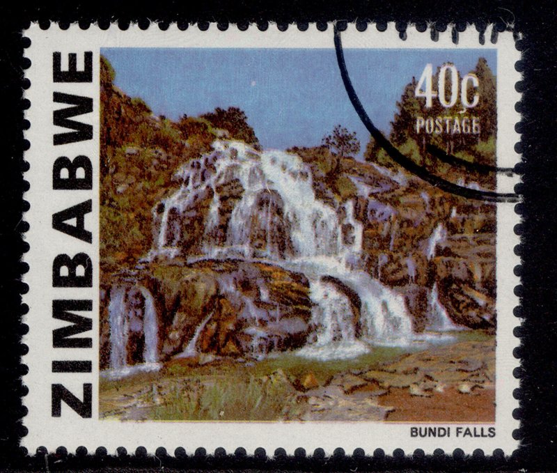 ZIMBABWE QEII SG588a, 1983 40c bundi falls, FINE USED.