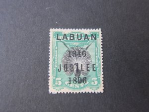 Labuan 1896 Sc 69 thin MNG