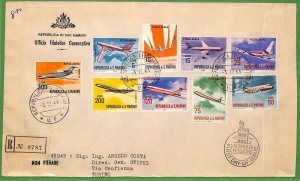 ZA1611 - SAN MARINO - Postal History - FDC COVER First Day AIRPLANES 1963-