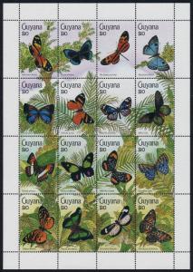 Guyana 2340-2 MNH Butterflies, Flowers