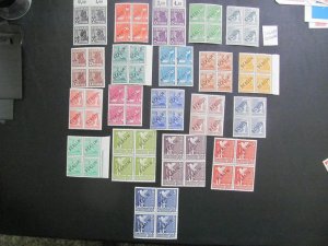 Germany Berlin 1948 MNH SIGNED BECKER SC 9N1-20 BLACK OVPR BLOCKS $1440 XF (117)