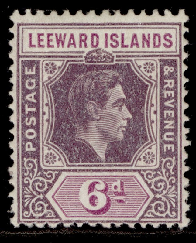 LEEWARD ISLANDS GVI SG109a, 6d deep dull purple & bright purple, M MINT. Cat £12