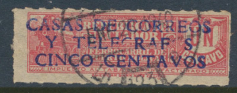 Ecuador  Sc# RA45   Used  Tobacco  surcharge see details  / scans