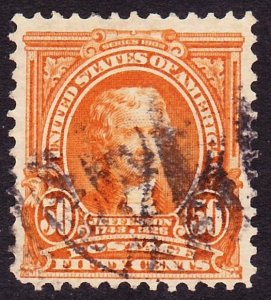 Scott 310, Used, 50c Jefferson