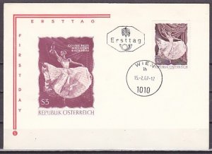 Austria, Scott cat. 786. Blue Danube Waltz issue. First day cover.