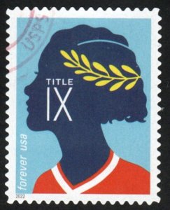 SC# 5671 - (58c) - 50th Anniversary Title IX - Soccer - Used Single Off Paper