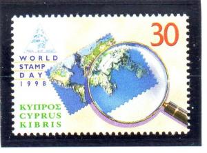 Cyprus Sc 924 1998 World Stamp Day stamp mint NH