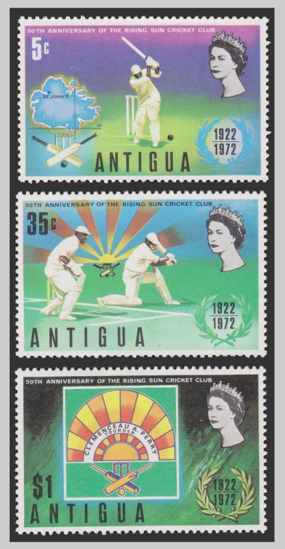 ANTIGUA ISLAND STAMP 1972 SCOTT # 297 - 99. UNUSED.