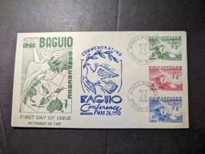 1950 Philippines Souvenir First Day Cover FDC Baguio PI