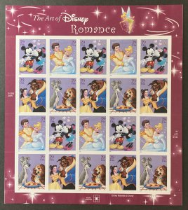 U.S. 2006 #4025-8 Sheet, Art of Disney-Romance, MNH.