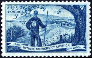 SC#1024 3¢ Future Farmers of America Single (1953) MNH