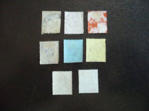 Stamps - Straits Settlements - Scott# 93-98,103-104 - Used Part Set of 8 Stamps