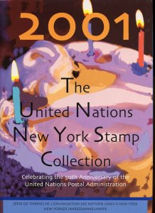 UNITED NATIONS 2001 YEAR COLLECTIONS: NY, VIENNA & GENEVA STAMPS & S/S MINT NH