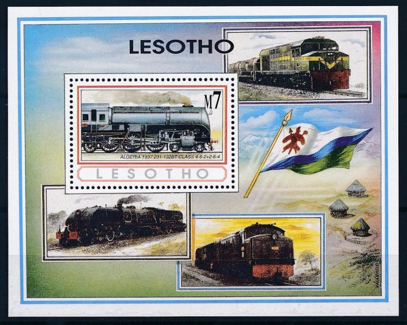 [63705] Lesotho 1993 Railway Train Eisenbahn Chemin de Fer Souvenir Sheet MNH