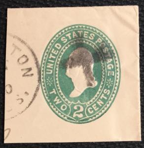 US #U312 Used Full Corner Cut Square George Washington SCV $..20