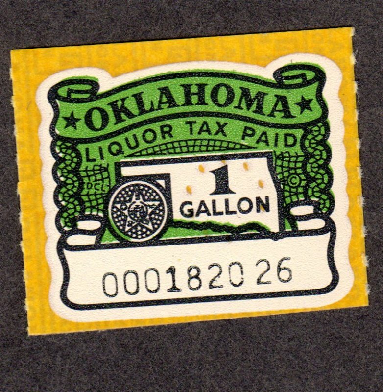 Oklahoma State Revenue, Liquor SRS # L9 MNH Lot 230719 -01