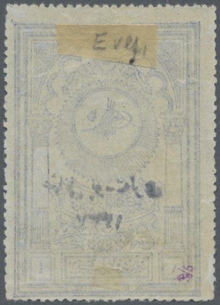 MOMEN: TURKEY IN ASIA SC #42a 1921 MINT OG H **SCHELLER CERT** $5,500 LOT #63930