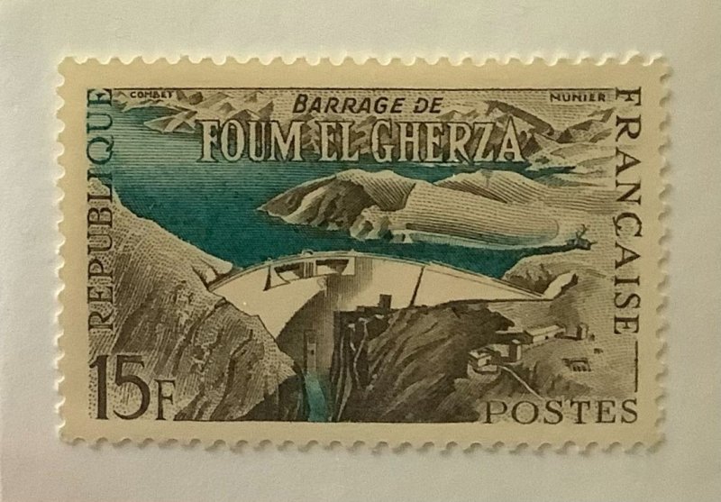 France 1959 Scott 920 MNH - Technical Achievements, Barrage de Foum El Gherza
