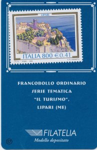 1999 Italy - Republic, Philatelic Card, Tourist Lipari, 0,41euro
