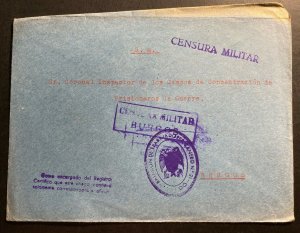 1938 Workers Battalion 21 Spain Cover to Concentration KZ Camp Inspector Burgos