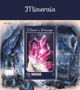 Sao Tome & Principe 2016 MNH Minerals Amethyst 1v S/S Stamps