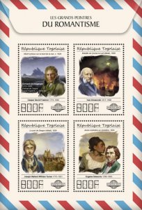 TOGO - 2017 - Great Painters of Romanticism - Perf 4v Sheet -Mint Never Hinged