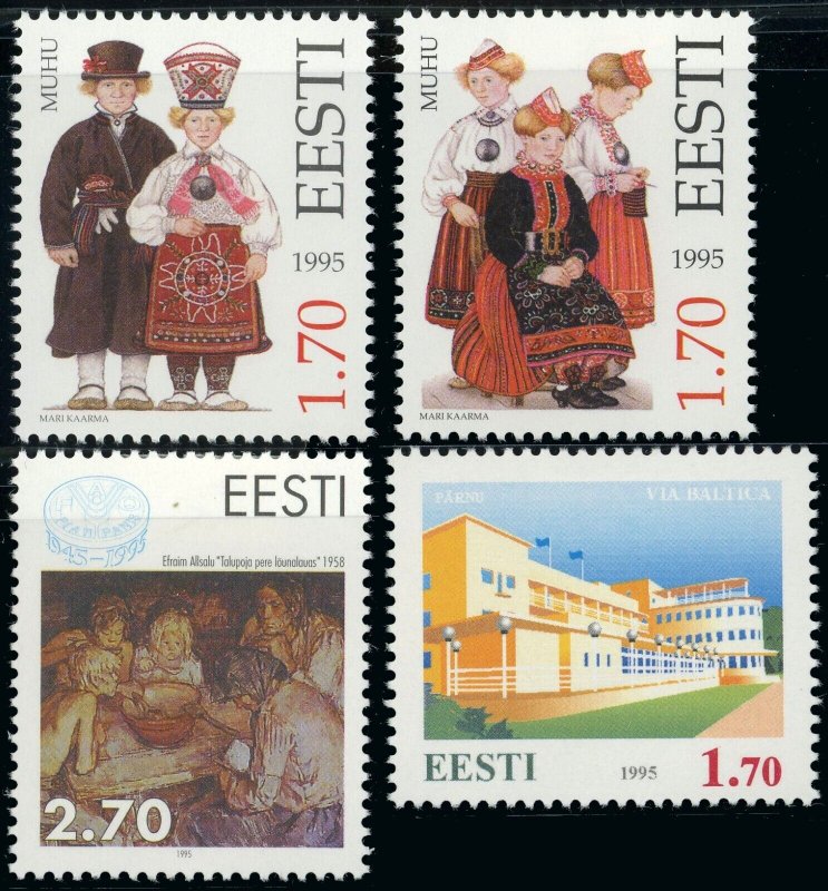 Estonia #285-288 Postage Stamp Collection Europe 1995 Mint LH OG