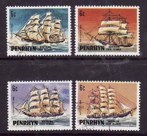 Penrhyn-Sc#163a,b,c,d- id7-used set-Ships-1981-