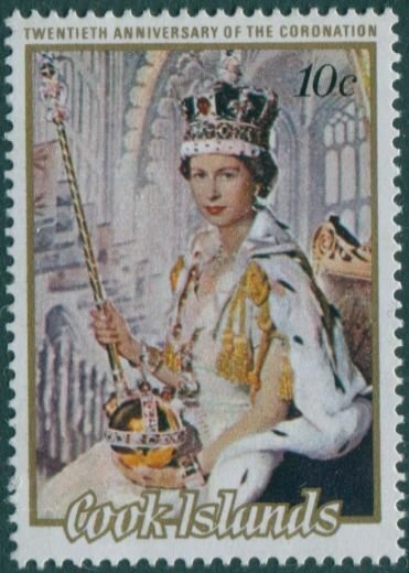 Cook Islands 1973 SG429 10c QEII Coronation MNH