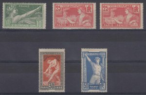 FRANCE 1924 OLYMPIC GAMES Sc 198-201 Yvert 183-186 FULL SET MNH F,VF €168.00