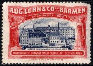 Vintage Germany Poster Stamp August Luhn & Company Barmen Luhns Soap Factory