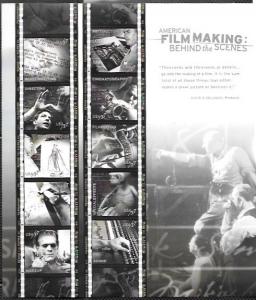 US #3772 MNH Full Sheet.  Film Making.  Write ups on back side of sheet.