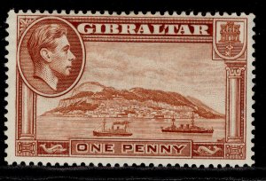 GIBRALTAR GVI SG122, 1d yellow/brown, M MINT. Cat £30. PERF 14