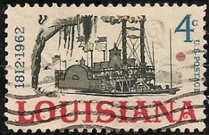 #1197, Used Single,  Louisiana Statehood  4 cent