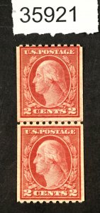 MOMEN: US STAMPS #488 MINT OG NH LINE PAIR LOT #35921