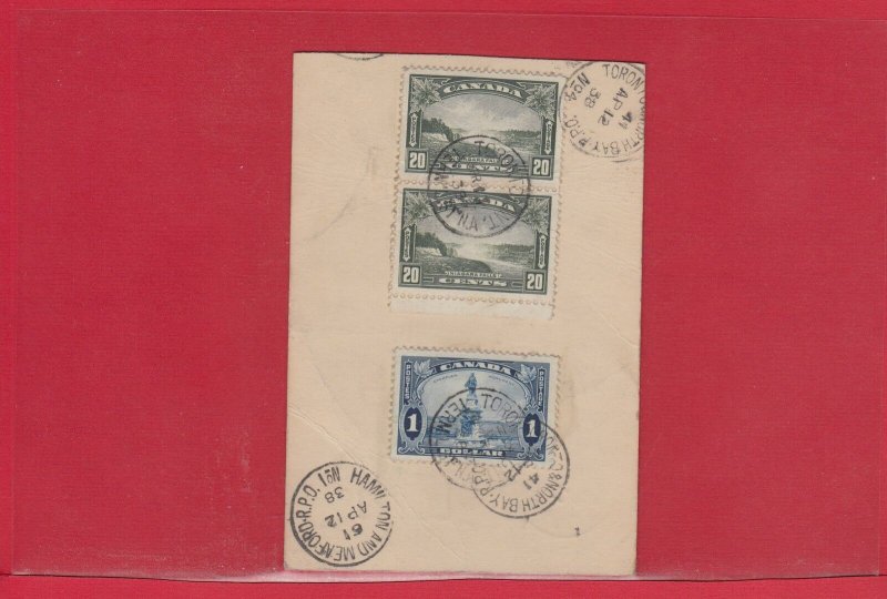 $1.00 Champlain + 2x20c on RPO  Money Tag Registered Canada cover