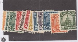 CANADA (MK3949) # 162-173 VF-10MNH/2MH 1-5,8,10cts KGV ARCH/LEAF ISSUES CAT $250