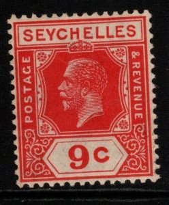 SEYCHELLES SG106 1927 9c RED MTD MINT