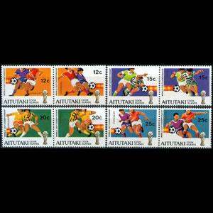 AITUTAKI 1981 - Scott# 250-3 W.Cup Soccer Set of 8 NH